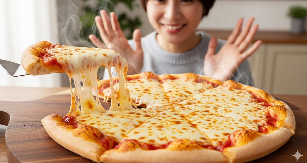 話題のダブルモッツァレラチーズピザ