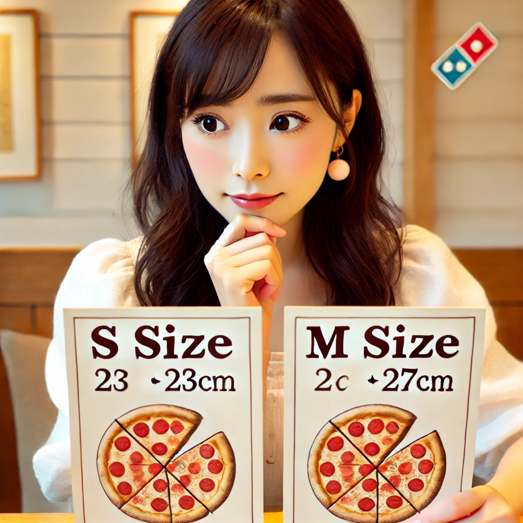 ドミノピザ サイズ エスの直径とMサイズの違い
