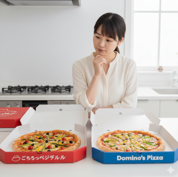 ドミノピザのベジタリアンメニューと比較