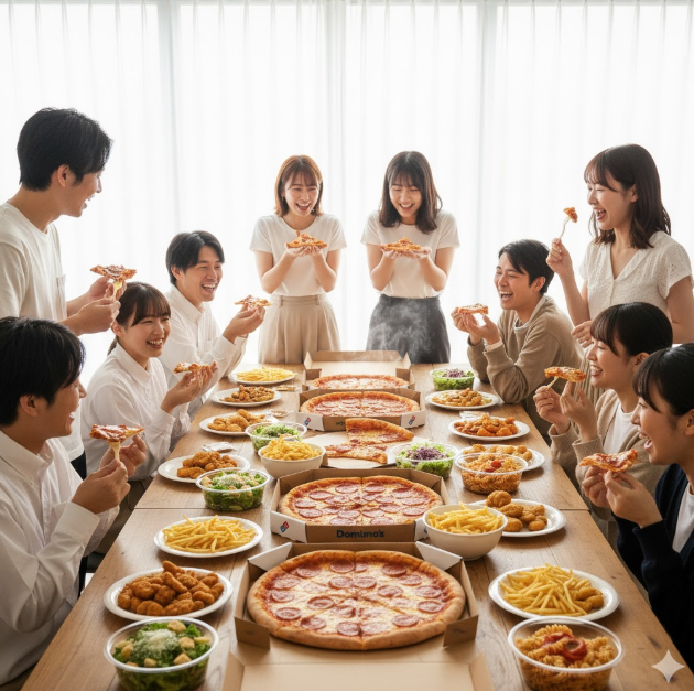 ドミノピザ 20人前をピザで用意する場合