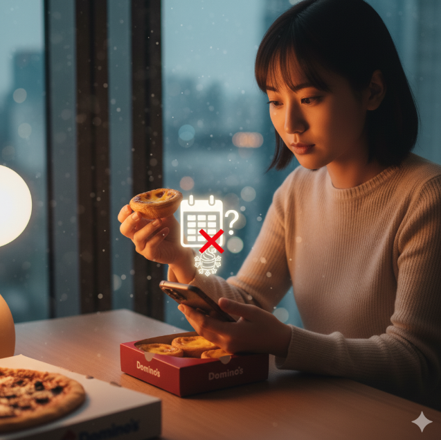 ドミノピザのエッグタルトの賞味期限は？
