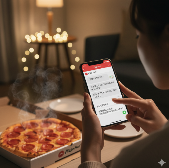 ピザハットのラインが勝手に来る理由