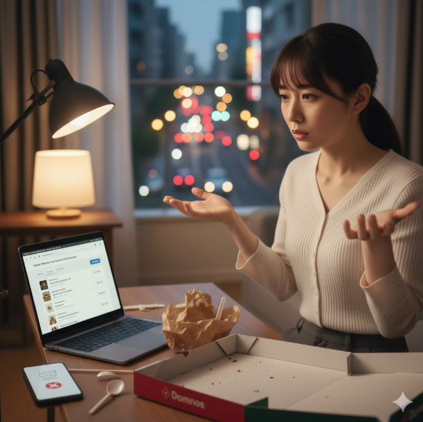 ドミノピザ注文確認メールこない時の対応