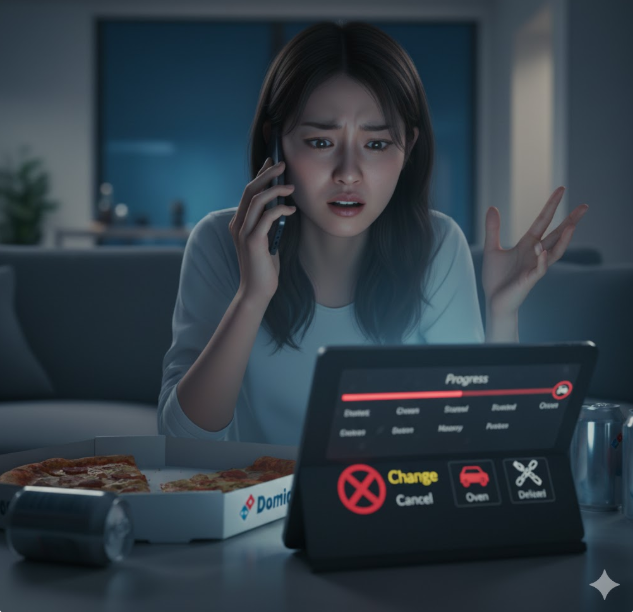 ピザトラッカーが進むと変更不可？