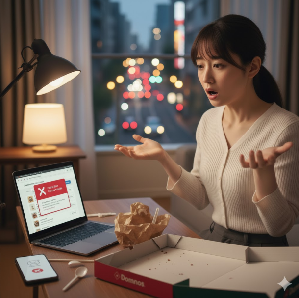 意図せずドミノピザキャンセルされた場合