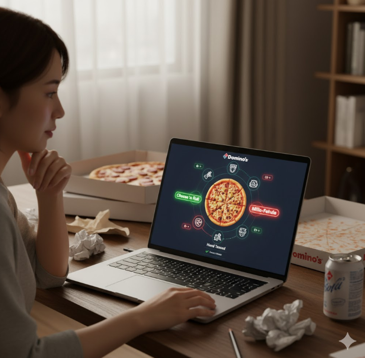 ピザのミミ（クラスト）に、とろけるチーズがたっぷりと詰まっている様子（チーズンロールなど）のクローズアップ。