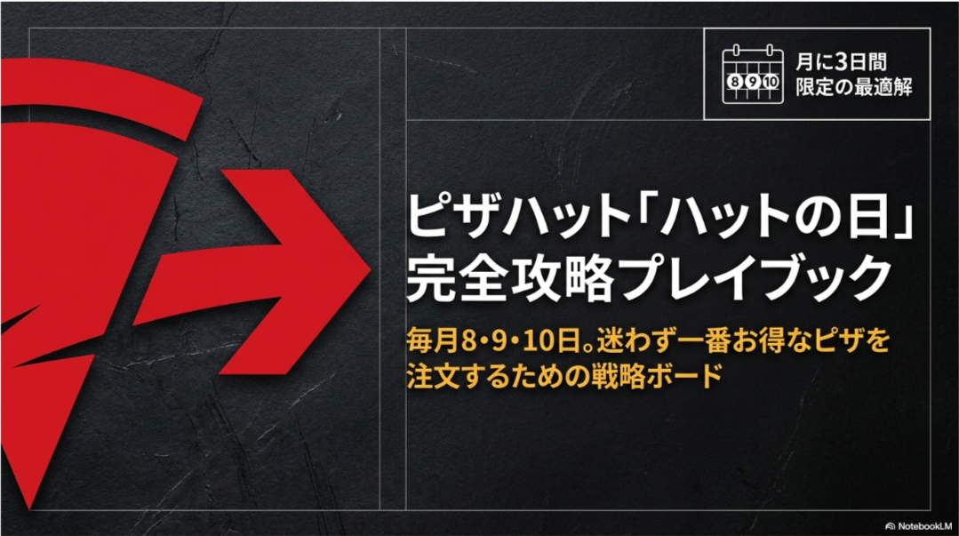 ピザハットのハットの日を毎月8日・9日・10日にお得に利用するための完全攻略プレイブック